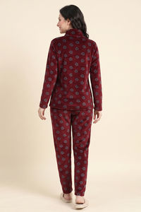 Zivame Minky Fur Knit Poly Winter Lifewear Set - Chocolate Truffle — thumbnail 3